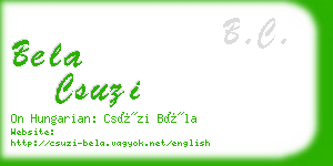 bela csuzi business card